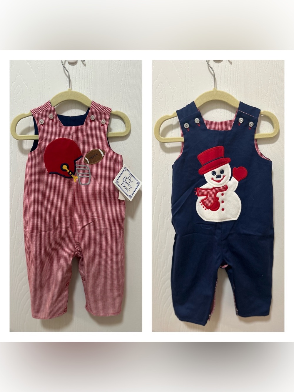 The Bailey Boys NWT reversible Football to Santa longalls Baby Boy Size 6 Months